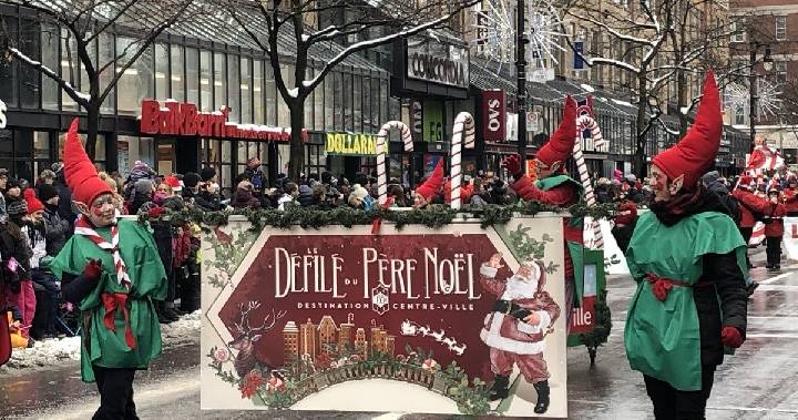 Le fameux défilé du Père Noël à Montréal